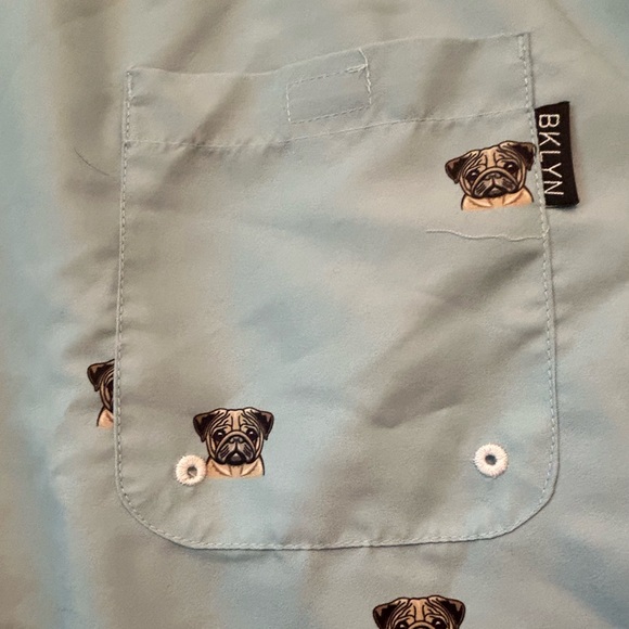 Brooklyn Cloth Kent Ave Light Blue‎ Volley Swim Trunks All Over PUG size Large - Picture 4 of 7